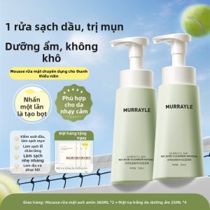 MURRAYLE | Bọt Rửa Mặt Kiểm Soát Dầu Trị Mụn và Loại Bỏ Đầu Đen cho Tuổi Teen Amino Acid
