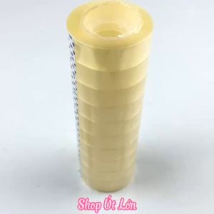 Băng keo trong văn phòng loại nhỏ 1 cây 10 cuộn rộng 1.8cm 40yard