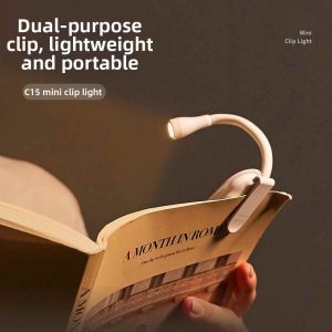 SHUQUE | Reading Study Lamp Bedside Clip-on Battery-Powered