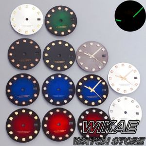 NH35 Watch Dial 29mm Gradient Gray Green White Red Black Blue Watch Dial Diamond Index Fit NH35 Movement 3/3.8 Oclock Crown