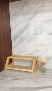 Rak kayu susun serbaguna / rak bumbu dapur tingkat serbaguna model tangga