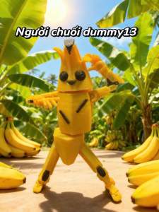 Mô hình lắp ráp người chuối banana-man dummy 13 kèm phụ kiện thay thế khớp cử động linh hoạt - Inno3d