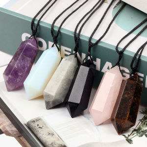 Natural Quartz Reiki Healing Pendulumfor Dowsing Spiritual Divination Cone Crystal Quartz Pendulos Small Size Necklace Jewelry