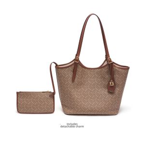 Belle | Womens Large Capacity Monogram Pattern Tote Bag