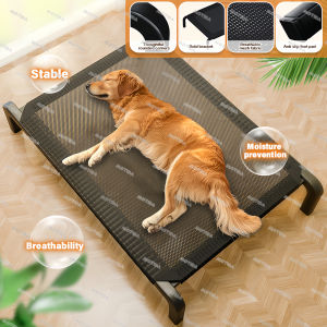 Large Pet Bed Elevated Dog Bed Washable Breathable Antibacterial Dog Cat Mesh Bed Metal Bracket