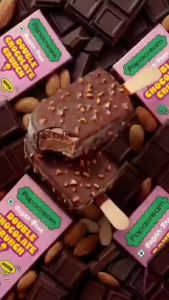 Papacream Sugar-Free Double Chocolate Crunch Ice Cream Bar with Nutty Crunch Coating (4 in a Pack)