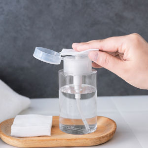 100/150/200ml Makeup Remover Bottle Press-On Lotion Toner Travel Dispenser Bottle Nail Refillable Bottles Empty Container Tool