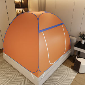 Privacy Tent Windproof Warmth Retention Pet Proof Integrated Steel Wire Frame Bedding Enclosure Mosquito Net for Home Use