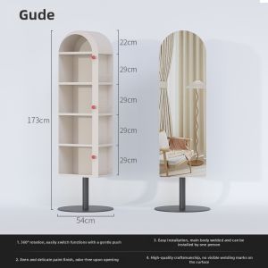 GUDE | Rotating Metal Bookshelf Storage Rack