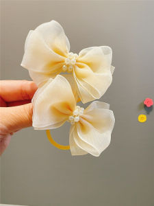 เครื่องประดับผมผ้าชีฟองสำหรับเด็ก เข็มขัดผีเสื้อสำหรับเด็กผู้หญิง รุ่นเจ้าหญิง ผูกผมหางม้า เครื่องประดับผมเด็ก ผ้าชีฟอง