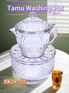 [SG Ready Stock]LAVA TAMU CRYSTAL HAND WASHING POT WITH TRAY I 1.2 L I BPA FREE