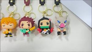 Bandai | Móc Khóa Kimetsu No Yaiba - 6 Kiểu Nhân Vật Anime Dễ Thương Trang Trí Túi Xách Móc Khóa Ô Tô Quà Tặng Cho Fan