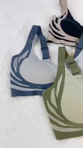 Angel Wing Bra Fixed Cup Seamless Underwear Women Gathering Push-Up Anti-Sagging No Steel Ring