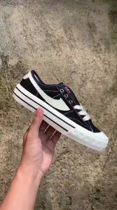 Compass Retrograde Low Black White - Sepatu Casual Pria Wanita Compas Terbaru Paling Di Cari