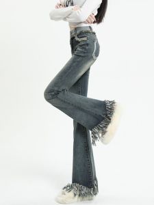 High Waist Flared Jeans Womens Autumn Fashion 2025 plus Size Big MM Slim Small Height Flared Pants Cotton Stretch Denim