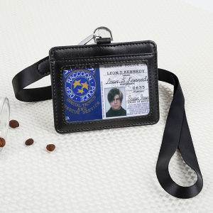 New Genuine Leather ID Badge Holder Access Control Card Holders with Leather Neck Lanyard Formal Staff Office Worker Supplies ID Card Case Work Name tag