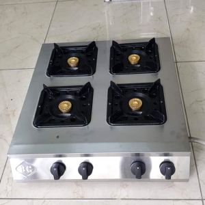 Bếp khè công nghiệp 4 lò loại dầy chia lửa đồng tặng kèm van dây GAS