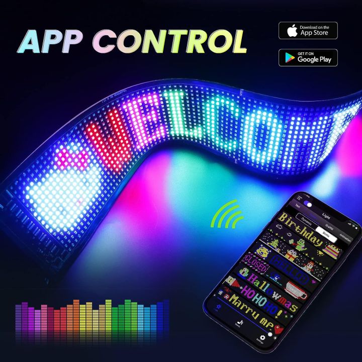 LED Matrix Pixel Panel USB 5V Flexible Addressable RGB Pattern Graffiti ...