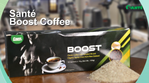 Sante Boost Instant Coffee with Tongkat Ali and Organic Barley Grass from New Zealand 15g x 10 Sachets