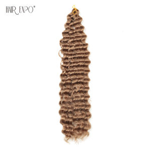 22"28"Freetress Deep Wave Twist Crochet Hair Synthetic Soft Deep Twist Braiding Hair Extensions Omber Ocean Wave Hair For Women