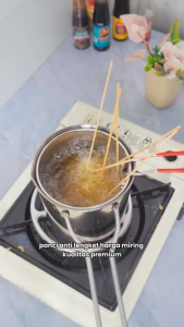 Deep Fryer 4 in 1 Multi Stainless steel / Panci penggorengan Kentang Saringan Minyak dan Capitan