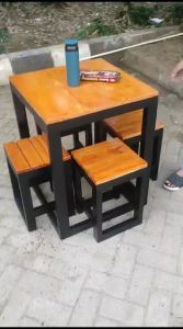 Meja Makan / Cafe set 1 meja + 3 Kursi
