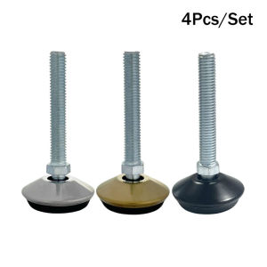 4Pcs Adjustable Furniture Leveling Feet Screw Self Levelers M8/M10 for Chairs Tables Cabinets Restaurant Legs Height Correction
