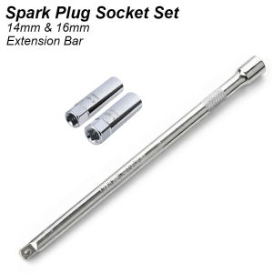 Spark Plug Socket Wrench Key Extension Bar Long Adapter 14 16mm Install Replace Repair Kit Magnetic Remove Removal Gap Tool AUTO