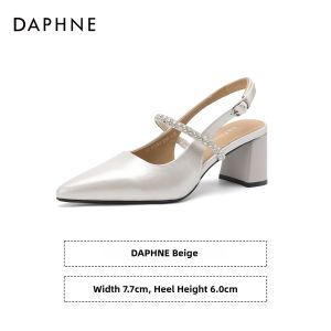 Daphne | Elegant French Style High Heels Sandals with Crystal Decorations