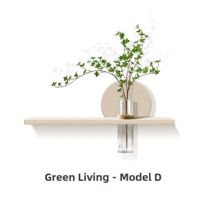 Sandy Cream Style Foliage Hydroponics Decorative Painting Circular Textured Design