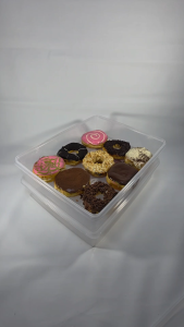 1 pcs Tempat donat 7200 ml / Tepak donat / Tepak roti/ Kotak donat/ Tepak Varia / Kontainer makanan (TEMPAT DONAT KEZIA SMALL)
