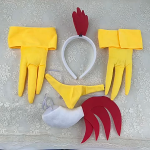 (Ready Stock) 🐔 Chicken Costume Set Skirt Headband Tail Gloves Party Cosplay Adult Women Children Kanak Ayam Cosplay