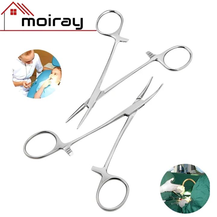 Stainless Steel Curved Tip and Straight Tip Forceps for Locking Clamp ...