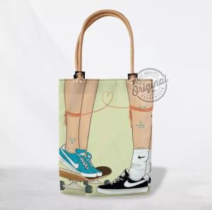 Terbaru Totebag tali sumbu singel karakter/kartun/kucing/Boba/souvenir/oleh-oleh