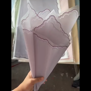 20PCS Wave Edge Flower Wrapping Paper Korean Style Bouquet Wrapper Florist Gift Packaging