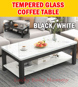 【H236 Glass COFFEE TABLE】★COFFEE DESK★WOOD ★SIDE TABLE ★DINING TABLE ★ELEGANT ★FURNITURE / Local Seller