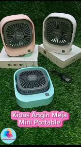 Kipas Angin Meja Mini Portable Kipas Angin Kecil Duduk Cas Murah dan Lucu