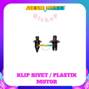 100 PCS KLIP RIVET NMAX KLIP PLASTIK MOTOR NMAX KLIP PENGUNCI BAMPER MOTOR VARIO KLIP RIVET UNIVERSAL UKURAN 6MM