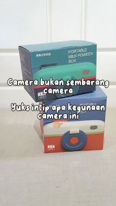 Tempat Kotak Penyimpanan Susu Bubuk Bayi Container Penyimpanan  Susu Bubuk Camera Milk Box Powder Genki Market