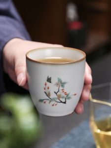 Cốc Trà Gốm Sứ Thủ Công Pha Trộn Màu Cổ Điển Cốc Trà Chủ Cốc Trà Gốm Có Thể Nuôi Dưỡng Đồ Dùng Ăn Uống Nhật Bản Trung Quốc Thủ Công