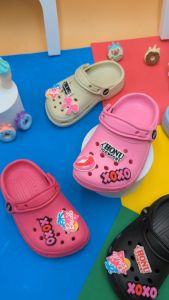 Barbie Pink Sandals Clogs Slippers For Kids Baby Girls with Jibbitzs