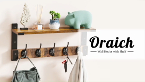 Wooden Wall Shelves Rack Entryway Key Holder Wall Hanging Rack Picture Hanger Hooks Wooden Wall Rack Organizer Display Rack