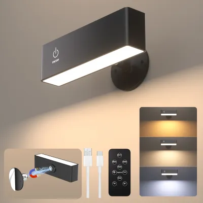 Rechargeable Picture Light Dimmable Wireless Battery Powered LED Wall Mounted Art Light for Painting Gallery Bedroom Decor