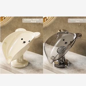 HALEXIONG | Suction Wall-mounted Tilted Design Soap Dish For Bathroom