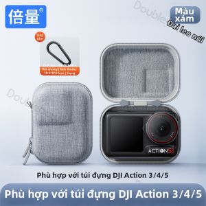Doublepow | Túi Đựng Máy Ảnh Chống Sốc Di Động Ngoài Trời Bền Bỉ Cho Máy Ảnh DJI Action3/4/5 pro Túi Đựng Đồ Kỹ Thuật Số Chống Rơi