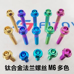Titanium Alloy External Hexagonal Flange Head Screw M6*10/15/20/25/30/35/40 High Strength Bolts Hardware Tools Fasteners