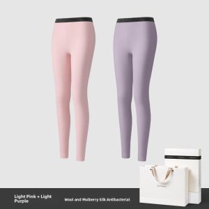 CarbinKoneer | Warm Fleece Womens Autumn Pants CarbinKoneer Mid-Waist Thickened Woolen Lined Base Layer Trousers For Young Ladies