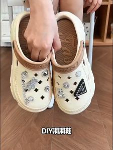 Upgrade Cross Sandals for Women Outdoor Non-slip Slippers Korean Fashion Cartoon High Heel Sandals #COD