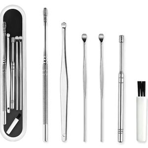 ISI 6 Dengan Box Alat Pembersih Telinga Lengkap Stainless Import Berkualitas Tebal