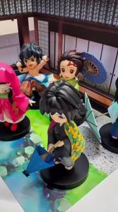 Demon Slayer Anime Action Figure - Kamado Tanjirou Agatsuma Zenitsu Nezuko PVC Model Toys Kimetsu No Yaiba Plum Rain Series Gift